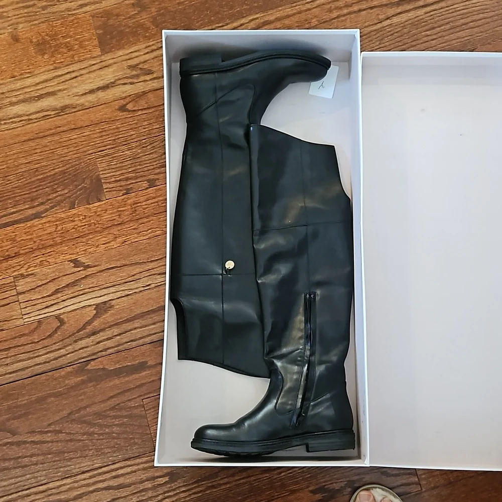 Patrizia Pepe girls over the knee leather boots size 35